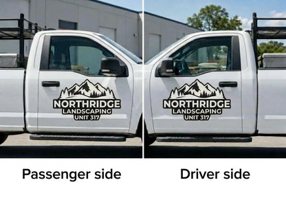 Custom Truck Door Decal - Pair