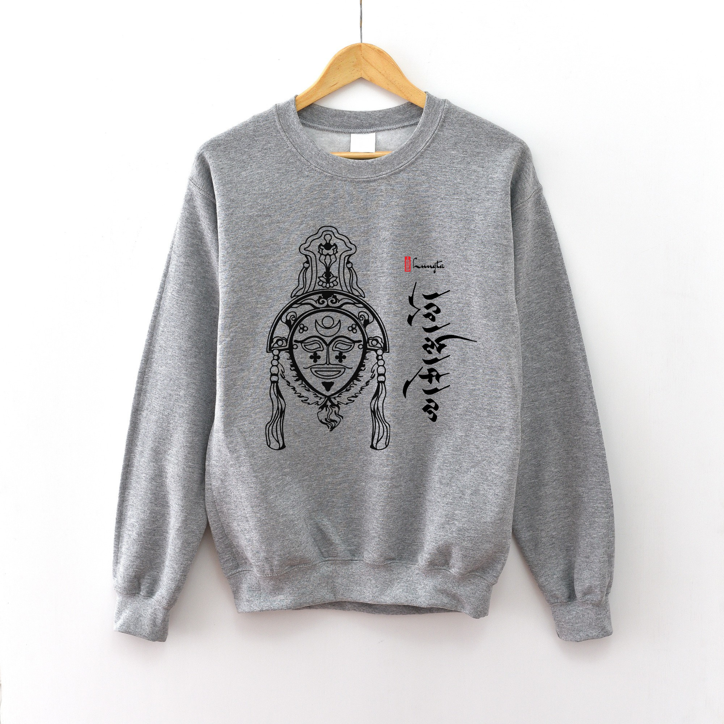 Unisex Crewneck Sweater - Tibetan Opera - Ache Lhamo